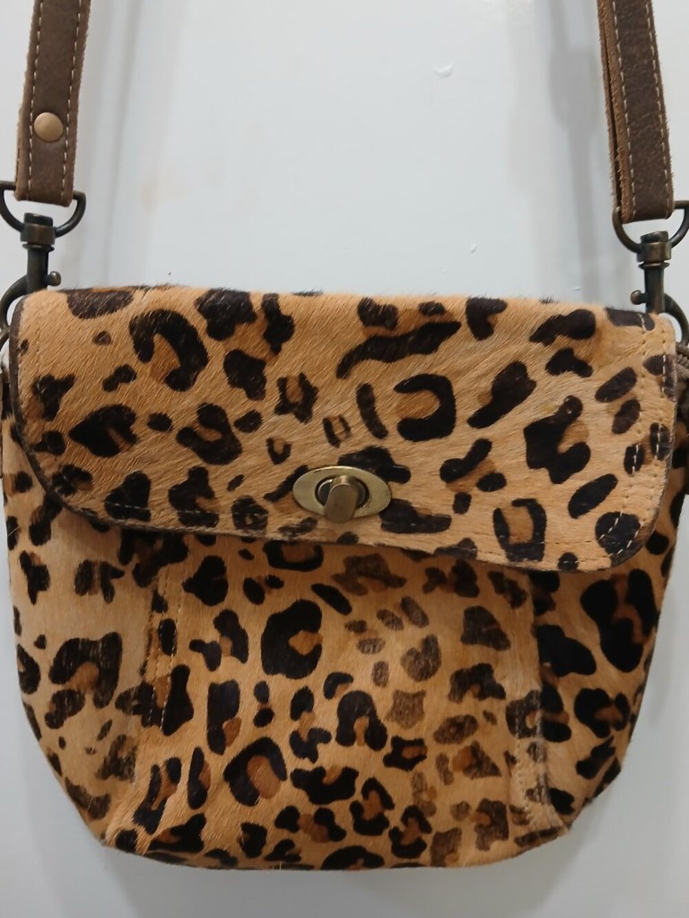 Myrabag Leopard Hair on Crossbody